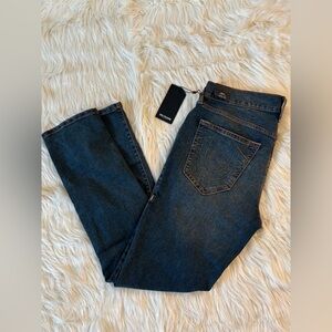 True Religion ROCCO medium steamy wash orange stitch W32 L32 relaxed skinny